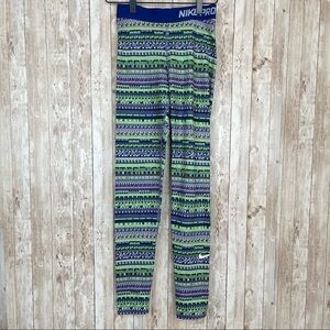Nike Pro Aztec Dri-Fit Leggings Size Small Women